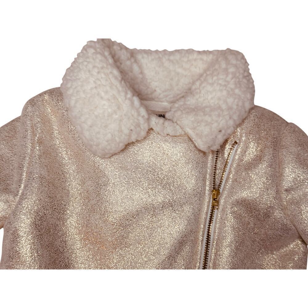 OshKosh Genuine Kids Toddler Coat Rose Gold Sherpa Lined 3T Boujie Luxe - Picture 4 of 10